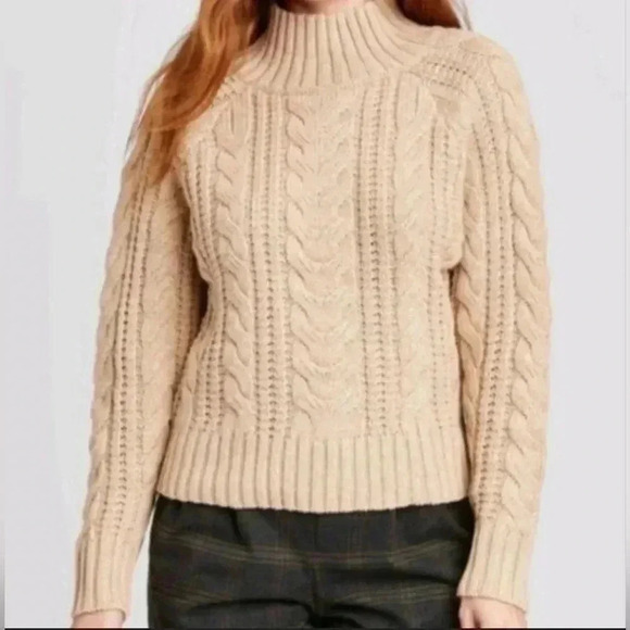 A New Day Cable knit sweaterNude colorSize small - Picture 3 of 7